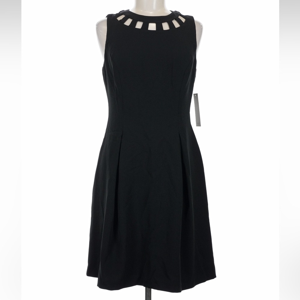 NWT Eliza J Black Cutout Neck Midi Dress